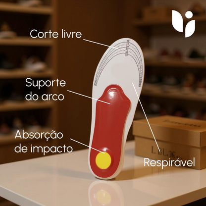 Palmilhas Ortopédicas com Suporte de ArcoFlex Pro™ – Alívio para Pés Cansados, Pés Planos e Má Postura